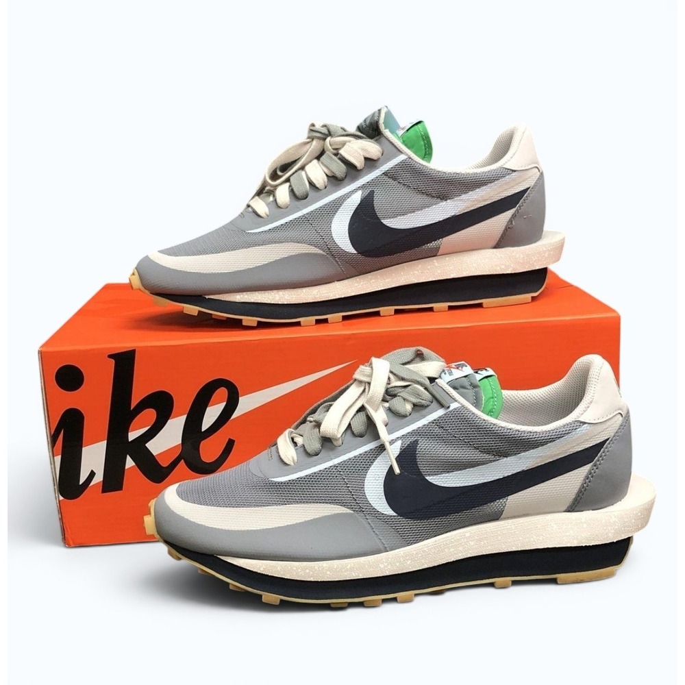 Nike x Sacai x CLOT LDWaffle Cool Grey Mens 11 Kiss of Death 2 DH3114-001